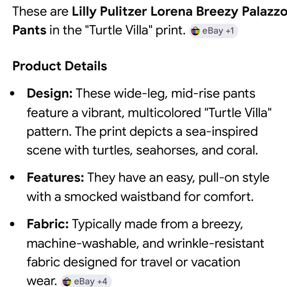 SOLD  Pulitzer Small Lorena Breezy Palazzo in  "Corsica Blue Turtle Villa" print - Picture 4 of 4